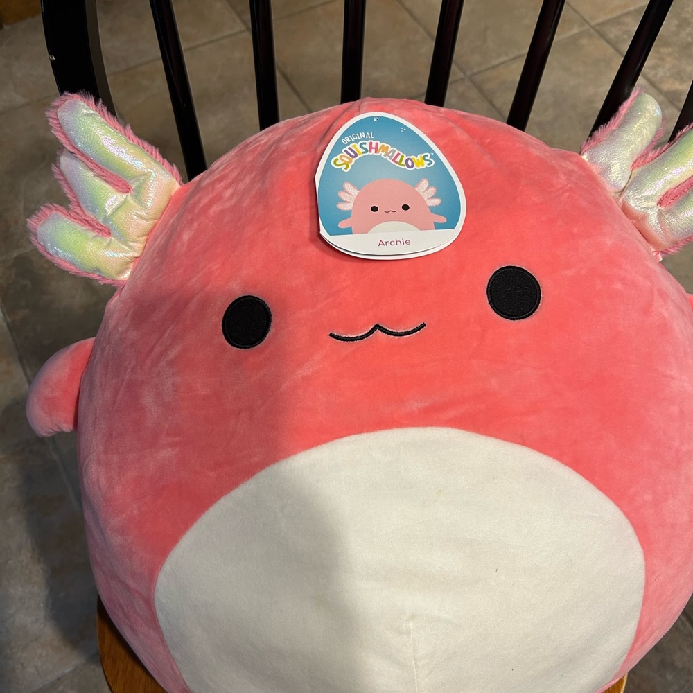 Squishmallows Pink and White Stuffed Animal Plush